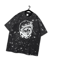 a black t - shirt with an astronaut on it